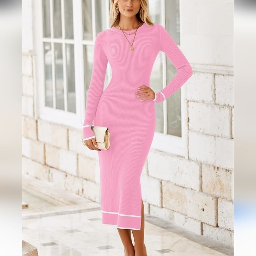 Haeof Sweater Dress. Cozy. Body-Con, Soft Girl